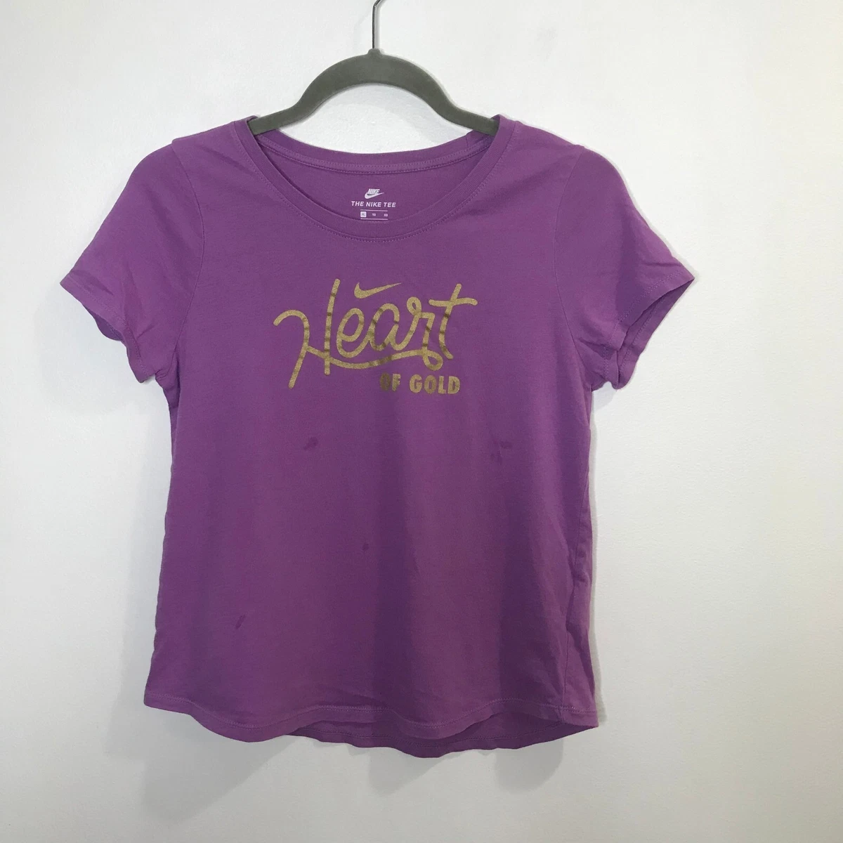 Purple and sale gold nike shirt