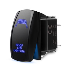 Mictuning 5 Pin Laser Rocker Switch Roof Light Bar On-off Universal 20a 12v Blue