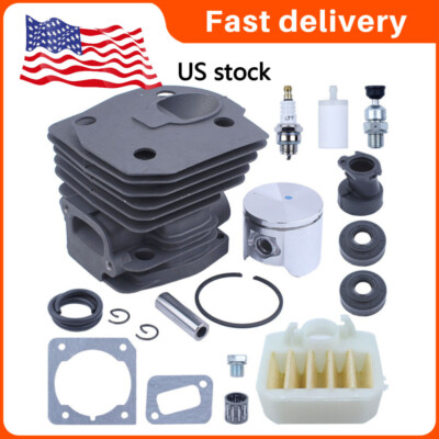 #ad 44mm For Husqvarna 346XP 350 351 353 Air Filter Oil Seal Cylinder Piston Kit $38.93