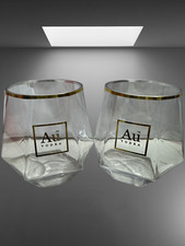 2x Au Vodka Plastic Tumbler Glass PET Diamond Glass Brand New 35cl 350ml