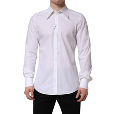 DOLCE & GABBANA Shirt White MARTINI Long Sleeves Men Dress 40/US15.75/M 970usd