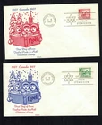 Canada #476-477, 1967 Carolling set, on 2 H & E Thermal cacheted FDC's