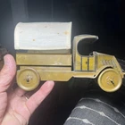 Vintage J Chein & Co. Tin Litho US Army Troop Covered Truck Mack C Cab WW1