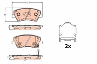 1 X Bremsbelagsatz BremsbeläGe TRW GDB2203 FüR Hyundai Ioniq