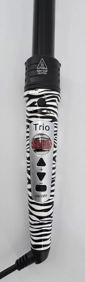 ISO Trio Pro Clip-less 1" Curling Iron Black Zebra Wand Works Trio-1 Adj Heat - Image 3 of 4