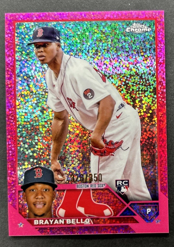 Brayan Bello 2023 Topps Chrome MAGENTA SPECKLE REFRACTOR RC /350 Red Sox (#57)