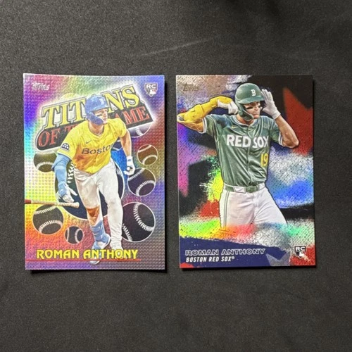 Topps 2026 Roman Anthony Boston Red Sox Rookie Titans & Stars MLB Card Lot of 2