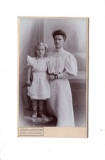 CDV Foto Feine Dame mit kleinem Mädchen / benannt - Berlin 1890er