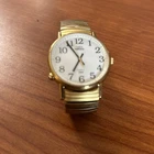VINTAGE TIMEX SPORT INDIGLO WHITE DIAL QUARTZ MEN'S GOLDEN BRACELET DRESS WATCH