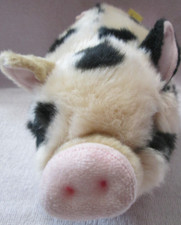 Miyoni Tots by Aurora Spotted Pot Bellied Pig 11 Plush Pink Black Stuffed Animal