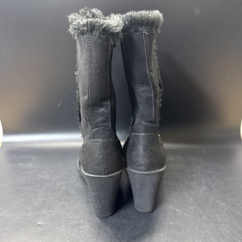 Botas Route 66 Tawney negras de gamuza con tacón de cuña para mujer talla 8,5 M/usadas Foto 4 de 4