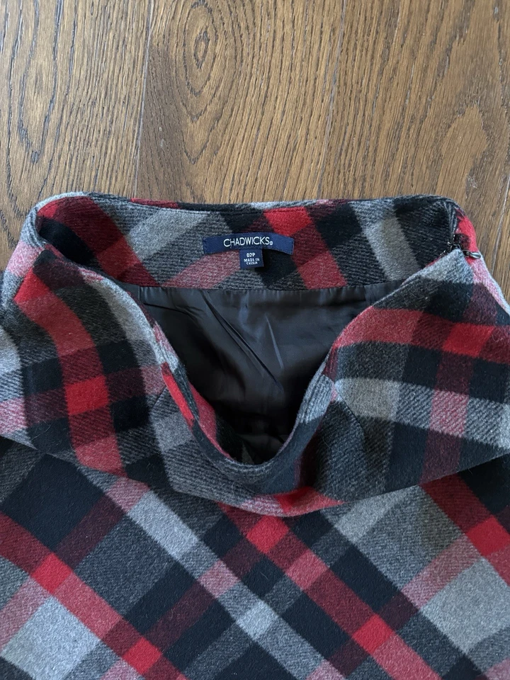 Chadwicks of Boston Skirt Womens Soft Wool Blend Plaid Long A Line - Image 3 of 4