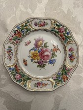 Vintage Schumann Germany Dresden Flowers CHATEAU Reticulated Plate 7.5"