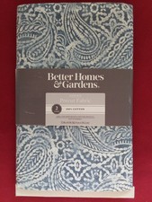 NIP Better Homes Gardens Precut Cotton Fabric Paisley Blue 72in X 45in 2yds