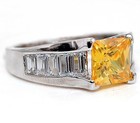 4CT Heat Treated Yellow Topaz 925 Sterling Silver Ring Jewelry Sz 6 NF1-7 — photo 2