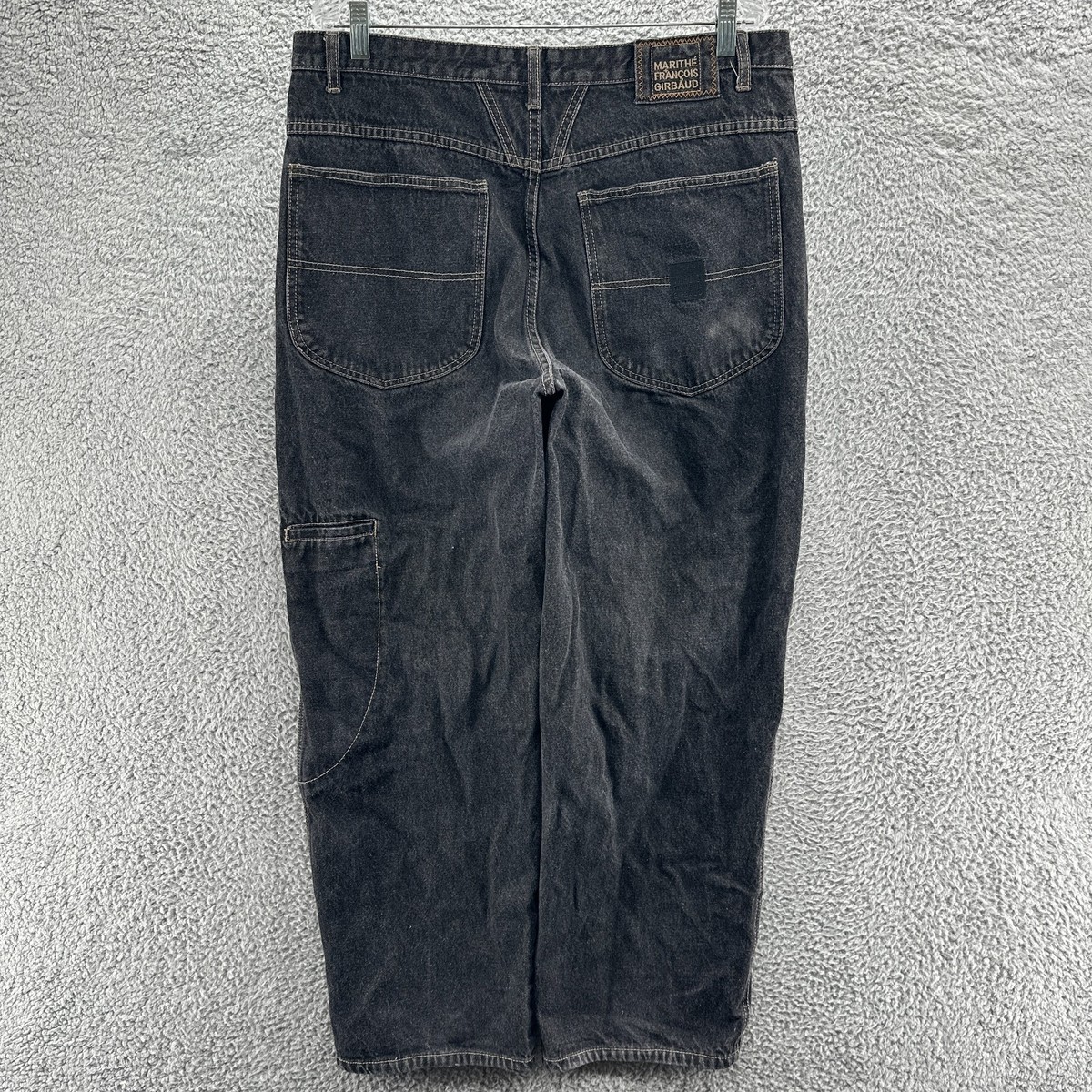Marithe Francois Girbaud Jeans Mens 36S Black Baggy Goth Skater