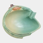 Roseville Pine Cone Green 1953 Mid Century Modern Pottery Ceramic Ashtray 499