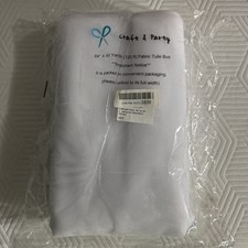 White Tulle Fabric 54" Wide x 40 Yards Bolt for Weddings, Party, Decoration