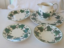 5pc Vintage Wedgwood Napoleon Ivy Creamer Dinner Plate Saucer  Dish