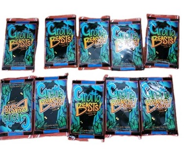  10 Pack Sealed Grotto Beasts Trading Card Game Booster Jerma Anime Lot