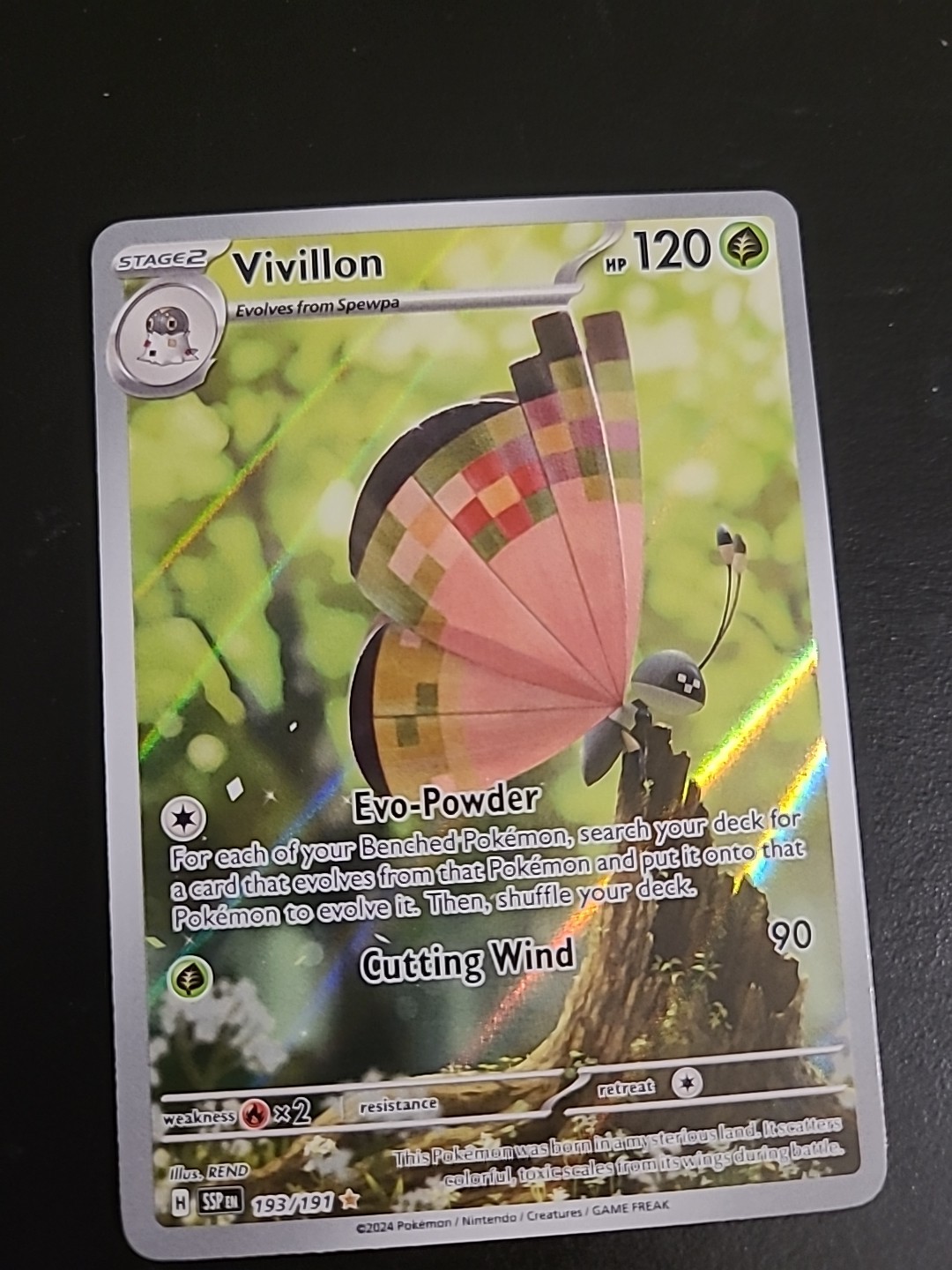 Vivillon 193/191 Illustration Rare - Pokémon Surging Sparks NM