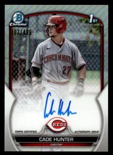 Cade Hunter 2023 Bowman Chrome #CPA-CH Autographs Refractor #387/499