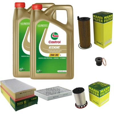 MANN-FILTER Inspektionspaket 10 L Castrol Titanium 5W-30 für VW Porsche Touareg