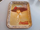 Coca Cola Hamilton King Girl Metal Tray 1980s Coke Vintage Bar Decor