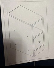 Beside Locker with Drawer In Black New In Box Never Used