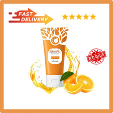 Orange Enzymes Exfoliating Gel, Organic Face and Body Exfoliating Scrub Gel NEW 