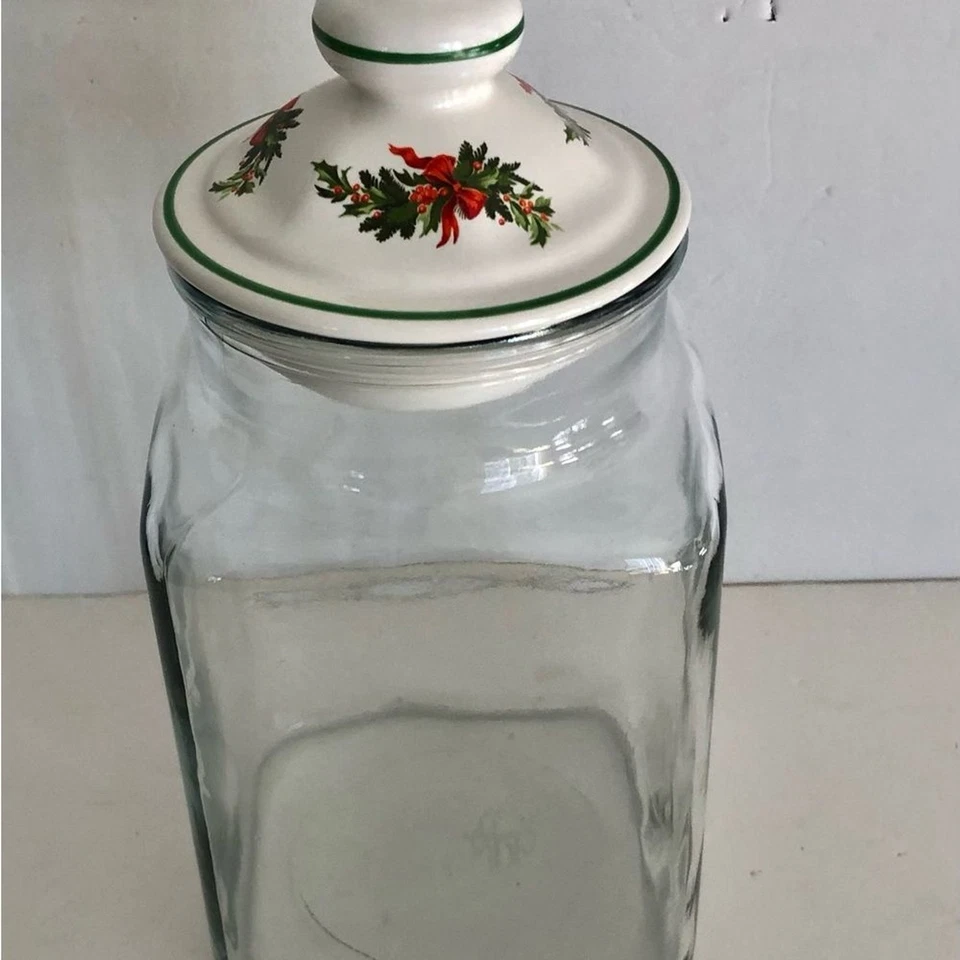 PFALTZGRAFF CHRISTMAS HERITAGE COOKIE JAR 2 QT. DISWASER SAFE CANDY JAR HOLIDAY - Image 4 of 4