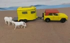 Lesney Matchbox Made in England 1969 Field Car #18 w/ Trailer #43 W/Horses