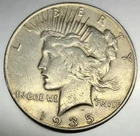 1935 S Peace Dollar $1 Better Grade VF Very Fine Condition Low Mintage - 3375