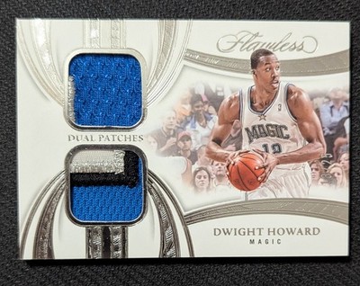 2024-25 PANINI Flawless Dwight Howard #DP-DHW Dual GAME-USED Patch /25 Magic