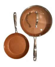 Gotham Steel Pro Hard Anodized Titanium & Ceramic Nonstick 8” & 10” Frying Pans