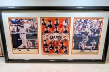 Barry Bonds And Jeff Kent Collage Custom Framed Bonds Authenticated