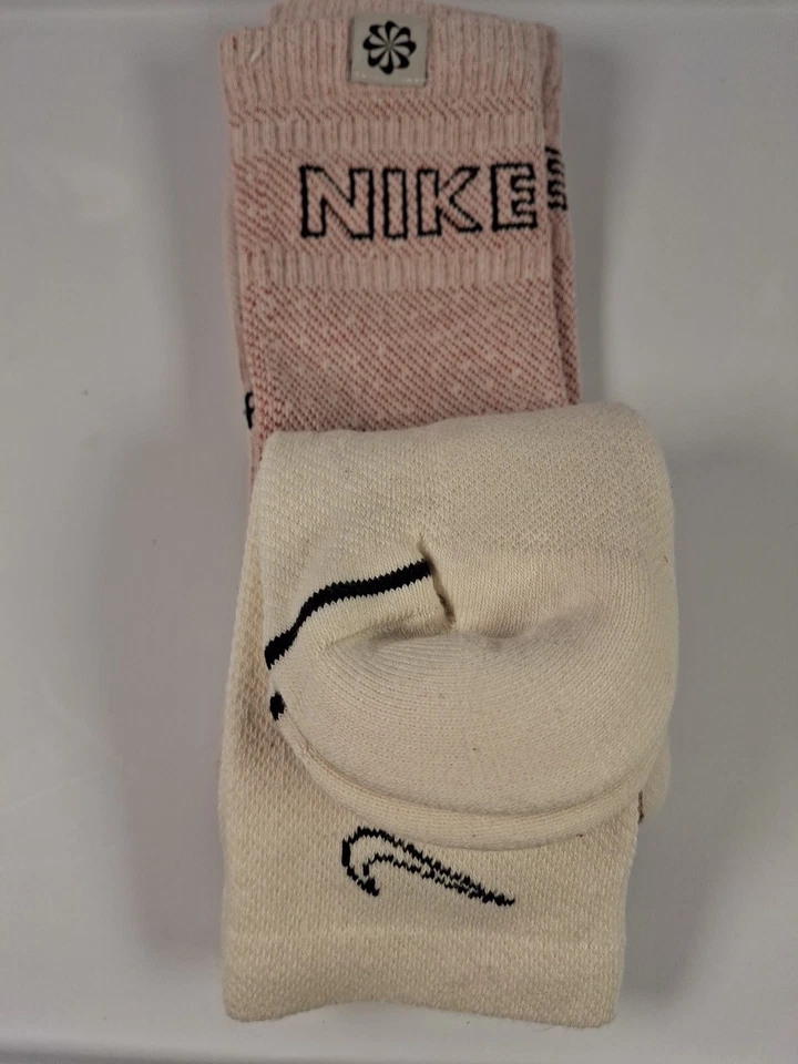 Calcetines acolchados Nike L Everyday Plus para hombre 2 pares DZ1551-902, rosa/blanco Foto 2 de 3