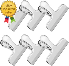 Chip Clips 6 Pack Bag Clips Food Clip Stainless Steel Bags Clip for Food 