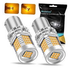 2Pcs 1156 PY21W BAU15S Turn Signal Bulbs Amber, 89smd-3157 T25 P27/7W amber