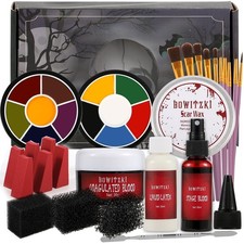 Halloween Special Effects Makeup Kit - Liquid Latex, Scab Blood, Face Paint, SFX