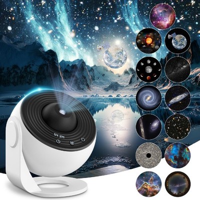 New LED Galaxy Projector Starry Night Light Moon Star Sky Nebula Projection Lamp