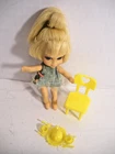 Vintage 1966 Mattel Liddle Kiddles Doll Greta Griddle w/ Clothes, Chair, Tea