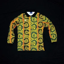 Vintage Umbro Football Goalie Jersey Long Sleeve Yellow Adult L Geometric US