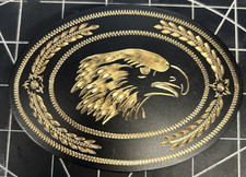 Vintage "Lazy K" Gold Colored with Black Background Very Nice