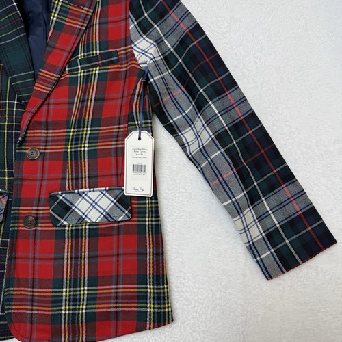 NWT Classic Prep Everett XL Kids Blazer Bishop Party Tartan Holiday Plaid Red - Picture 14 of 16