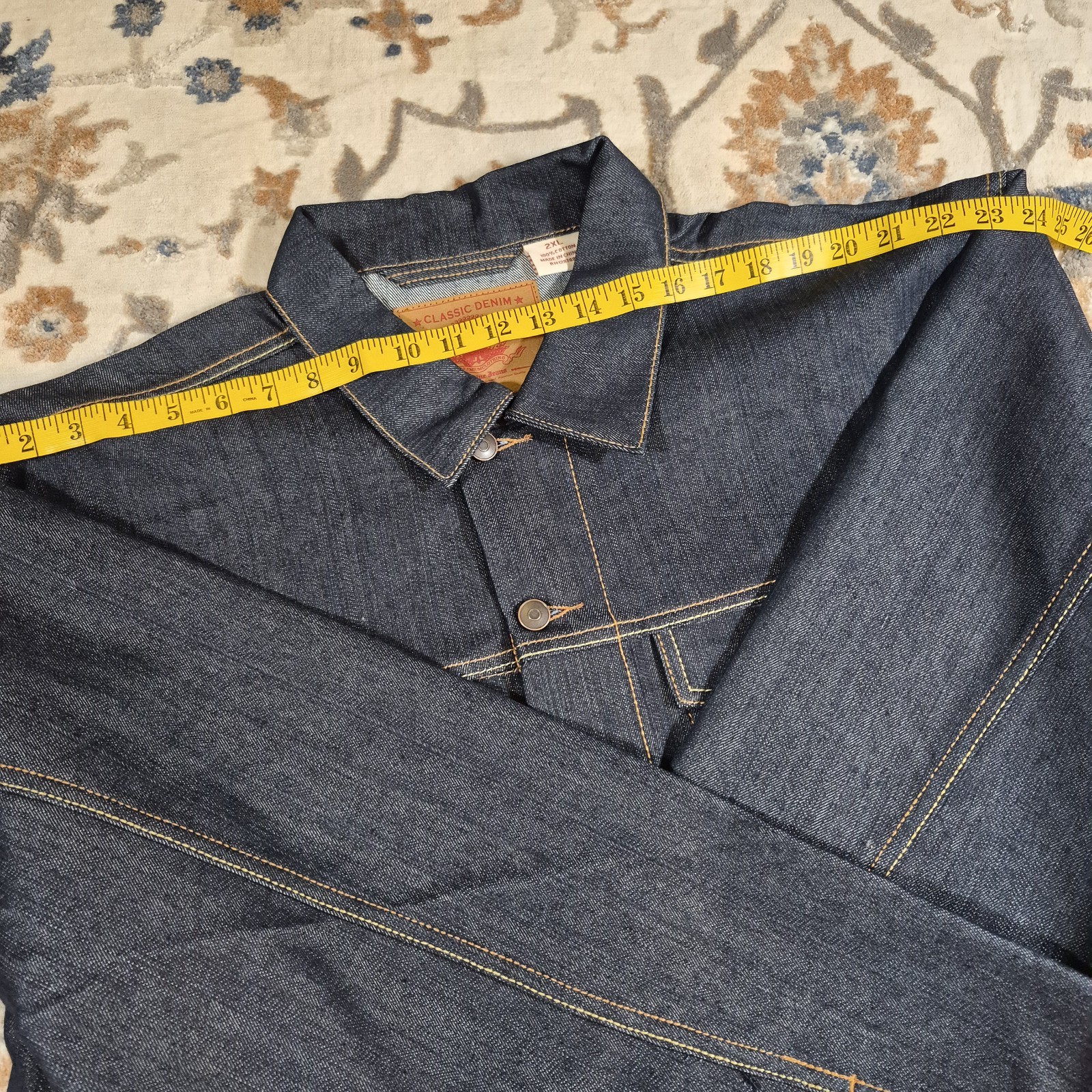 Y2K PA Raw Indigo Classic Denim Jacket Men's 2X-Large Dark Wash Hip Hop Trucker