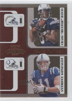2007 Playoff Contenders Round Numbers Craig Davis Anthony Gonzalez Rookie RC 0c4