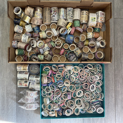 300+ Rolls Washi Decorative Craft Tape New&Used