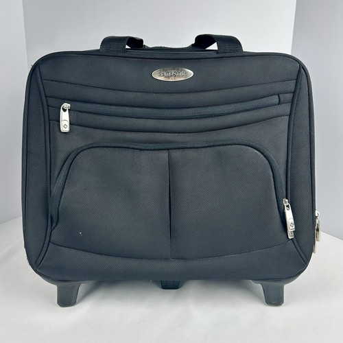 Étui d'affaires à roulettes noir Samsonite porte-documents pour ordinateur portable extensible
