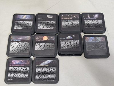 Space Astronomy Educational Coasters Set Of 10 Solar System Galaxy Nebula